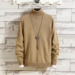 タートルネック ニット メンズ タートルニット セーター ハイネック 長袖 リブ編み 切り替え リブニット 無地 トップス 秋冬 メンズファッション qyfs345