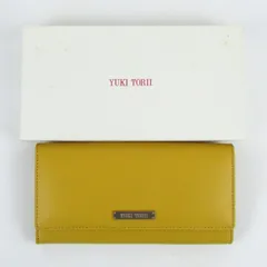 ユキトリイ 長財布 フラップ ロングウォレット 小銭入れあり ブランド レディース イエロー YUKI TORII 【中古】