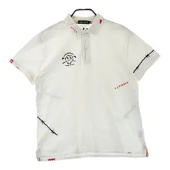 サイズ：L ROUGH&SWELL ラフアンドスウェル  半袖ポロシャツ  ホワイト系 [240101573435] ゴルフウェア メンズ ストスト
