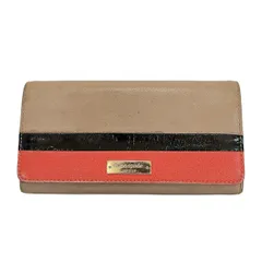 Kate spade(ケイトスペード) 長財布 - PWRU2740 ベージュ×オレンジ×マルチ L字ファスナー レザー