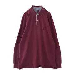 TOMMY HILFIGER　デザインポロシャツ　ロング　刺繍ロゴ　ワンポイント