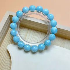 絶賛 EU製★50Aドミニカ共和国産のラリマー★パワーストーン ブレスレット 天然石A 開運 金運 綺麗 プレゼント  約11.2mm ZB9792