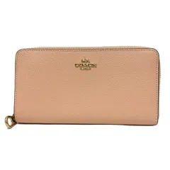 COACH(コーチ) 長財布 ロング ジップ アラウンド ウォレット C3441 ピンクベージュ レザー