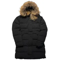 PYRENEX ピレネックス GRENOBLE グルノーブル ロング ダウンコート ラクーンファー HWO077 size=34 XXSサイズ レディース ポリエステル ブラック