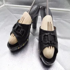 フェラガモ サルヴァトーレフェラガモ ガンチーニ サンダル 厚底 ミュール クロコ ブラック サイズ6 23㎝