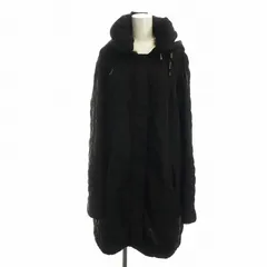 バルマン BALMAIN ミドルコート ナイロン 長袖 ジップアップ ロゴ フォックスファー M 黒 ブラック ■GY18 /MQのサムネイル