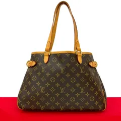極 美品 LOUIS VUITTON ルイヴィトン バティニョール オリゾンタル モノグラム レザー トートバッグ セミ ショルダーバッグ ブラウン 72571