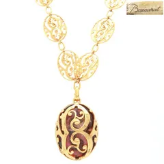 Baccarat フェイバリット コレクション ペンダントネックレス Ag925 ヴェルメイユ クリスタル ピンク ヴィンテージ バカラ ◆送料込◆質屋-11482