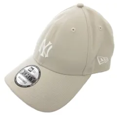 ニューエラ NEW ERA ニューヨークヤンキース キャップ 帽子 刺繍 ベージュ /AE