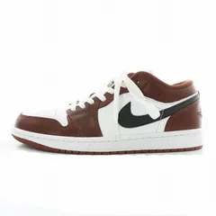 ナイキ NIKE エアジョーダン1 ロー SE ダークポニー Air Jordan 1 Low SE Dark Pony スニーカー レザー ローカット US9 27cm 白 ホワイト 茶色 ブラウン HF3148-102 /XZ ■GY18