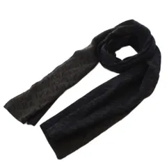 アルマーニエクスチェンジ A/X ARMANI EXCHANGE マフラー ストレッチ ロゴ 総柄 バイカラー カーキ 黒 ブラック /BB