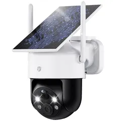 【2025進化ソーラー真一体型・高効率充電】 防犯カメラ 屋外 ソーラー 高効率充電 100％完全無線 500万高画素 監視カメラ 屋外 電源 配線工事不要 夜間カラー暗視 双方向音声 警報通知 Bluetoothペアリング 360° 全方位監視 5DBI 1