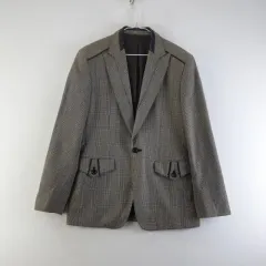 AYA MORIE メンズ95-170 ウール チェック ジャケット K9116