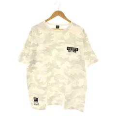 アヴィレックス AVIREX Tシャツ カットソー カモフラ ロゴ 2XL ライトグレー 白 黒 /CX ■OS ■GY53