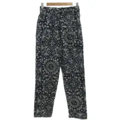 クックマン Cookman シェフパンツ イージーウエスト M 紺 ネイビー ペイズリー柄 /UO