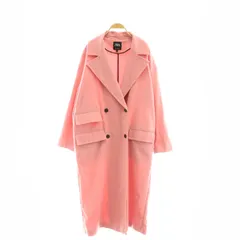 ザラ ZARA チェスターコート ダブル アウター ウール混 M ピンク /DF ■OS