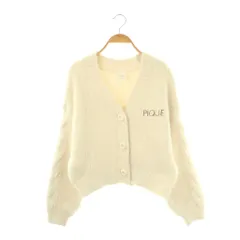 ジェラートピケ gelato pique 25SS フェザーアランカーディガン ニット ルームウェア F オフホワイト /DF ■OS