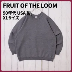 フルーツオブザルーム スウェットシャツ 無地 ラグランスリーブ 90年代 USA製 XLサイズ FRUIT OF THE LOOM 90'S MADE IN USA SWEAT SHIRT RAGLAN SLEEVES SIZE XL [ST0040]