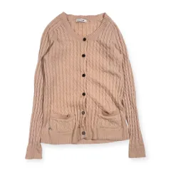 カシミヤ混 LACOSTE ラコステ ケーブル編み ニット カーディガン  36/ピンク系 レディース