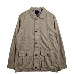 LANDS' END ベージュ ジャケット M コットン 100%