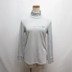 アダバット adabat 長袖 ハイネック カットソー ゴルフウェア 38 ライトグレー 日本製