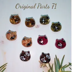 レジン カボション ぷっくり猫ちゃん　オリジナルパーツセット　ハンドメイド　71