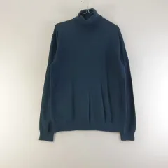 スパオ メンズ95 グリーン タートルネック 無地 ニット K9130