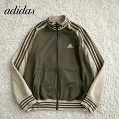 00s adidas truck jacket アディダス　トラックジャケット　ベージュ　カーキ　サイズL