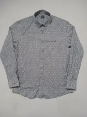 110 INDIAN(インディアン) ブルー カジュアル パータン ボタンダウン シャツ