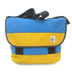 H■チャムス/CHUMS ナイロンショルダーバッグ フラップショルダー 紺黄 BAG 兼用■4【中古】