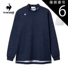 種類6：WH00(ホワイト)/3L ルコックスポルティフ ゴルフ 総柄プリント 裏起毛 モックネック 長袖シャツ ウェア メンズ 2025年秋冬モデル M-3L LG5FLS51M