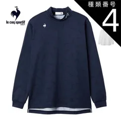 種類4：BL00(ブルー)/3L ルコックスポルティフ ゴルフ 総柄プリント 裏起毛 モックネック 長袖シャツ ウェア メンズ 2025年秋冬モデル M-3L LG5FLS51M