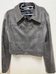 チャコール スウェード ジャケット