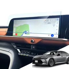 【人気商品】キズ防止 指紋防止 自己吸着タイプ 9H硬度 保護フィルム ナビ 汚れ防止 ナビ AZSH32/KZSM30型 クラウンセダン クラウンセダン フィルム アクセサリー フィルム ガラス 傷防止強化 カスタム 12.3インチ 用 パーツ 新型 トヨタ