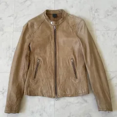 HARE シングルライダース レザージャケット ベージュ M