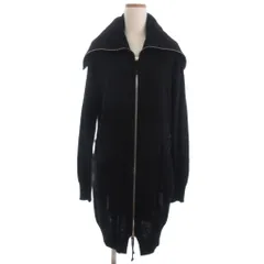 エンポリオアルマーニ EMPORIO ARMANI ニット ロング パーカー ジップアップ 黒 ブラック 50 ■ECTのサムネイル