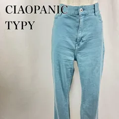 CIAOPANIC TYPY　チャオパニックティピー　M　ブルー　青　カットオフ　スリット　ウエストゴム　カラーデニム　デニムジーンズ 3963