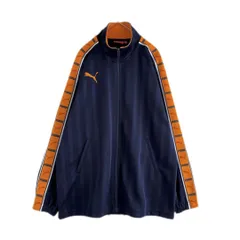 PUMA　トラックジャケット　ジャージ　刺繍ロゴ　ワンポイント　ストライプ