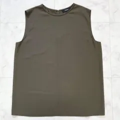 Theory 定価2万 ノースリーブ 洗えるブラウス S カーキ大人綺麗め
