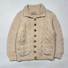 INVERALLAN インバーアラン 襟付き カーディガン ３Aニット ベージュ 茶タグ