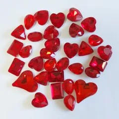 １点限定　赤　ストーン　ネイルパーツ　まとめ売り