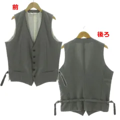 エディフィス EDIFICE ウールベスト 08-011-300-0004-3-0 ジレ 日本製 グレー 40