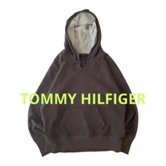 TOMMY HILFIGER　デザインフーディ　XL　刺繍　ワンポイント　90ｓ