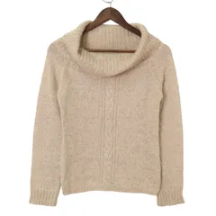 MICHEL KLEIN ミッシェルクラン ウール モヘヤ アルパカ混★ ケーブル タートルネック ニット セーター Sz.38 レディース