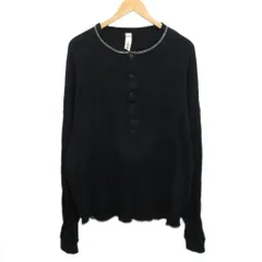 シンヤコズカ SHINYA KOZUKA 24SS MASSIVE HENRY ヘンリーネック サーマルカットソー 黒 ブラック M