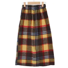 me+em ミーアンドエム 秋冬★ テリレン100% タータンチェック ロング タイト チェック スカート Sz.F レディース
