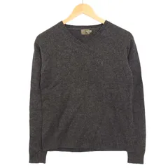 CK Calvin Klein カルバンクライン 秋冬 ロゴ刺繍★ ウール100％ Vネック ニット セーター Sz.M レディース 灰 グレー