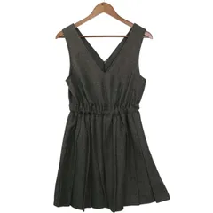Healher ヘザー 秋冬 ツイード★ プリーツ ミニ ワンピース ジャンパースカート Sz.F　レディース