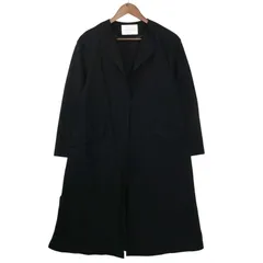 GREEN LABEL RELAXING ユナイテッドアローズ 秋冬 メルトンウール★ フック釦 チェスター コート Sz.36 レディース 黒