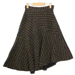 31 Sanb de mode トランテアン ソン ドゥ モード 秋冬 ツイード★ 切替 アシンメトリー フレア スカート Sz.38　レディース